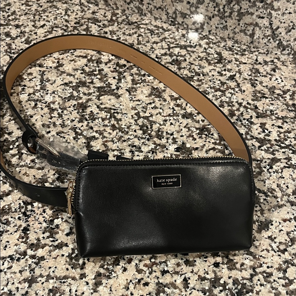 Kate Spade Black Leather Belt Bag